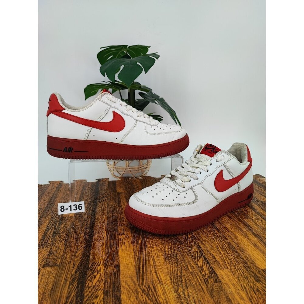 Nike Men's Air Force 1 Low University Red Sneakers Size 8.5 Us
